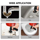 Drain Auger Clog Remover 33 Feet Heavy Duty Flexible Plumbing Snake Use Manually for Kitchen and Bathrom Shower Sink Cleaning