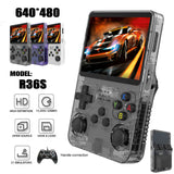 R36S Portable Classic Video Player with 3.5-Inch IPS Screen and 10000 Games - Ideal Gift for Kids & Adults