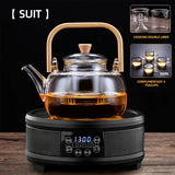 1300W Heater Tea Maker - 1300ml Household Cooking Teapot with Electric Ceramic Stove