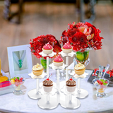 Acrylic Figures,7-Tier Risers Collectibles,Acrylic Cupcakes Stand for Pastry Candy Display