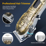 RESUXI JM-2023 Electric Razor Clipper for Bald Men Grooming Kit Cordless Waterproof Nose Hair Beard Trimmer Clippers