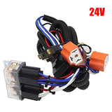 Universal H4 Relay Kit LED Headlight Brightener Wiring Harness 12V 24V Modification With 25A Fuse Ceramic Socket