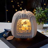 3pcs/set Halloween Pumpkin Combination Lamp- Indoor/outdoor Table, Party, Nightmare Halloween Pumpkin Pop-up SVG, Silhouette, PDF Template Christmas Nightmare, Halloween Paper Cuttings Lamp Box, Shadow Box - Perfect Halloween Gift