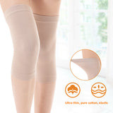 2pcs Compression Sleeve Ultrathin Cotton Seamless Elastic Sports Knee Brace Support for Pain Relief