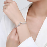 Women's Fashion Silver V-Shaped Crown Bracelet