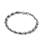 925 Sterling Silver Fashion Trendy Jewelry Vintage Thai Silver Skull Bracelet Personality Female Student Thin Chain