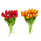 20 Pcs Artificial Flowers Fake Tulip Bouquet For Home Garden Wedding Party Floral Decor