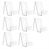 8 Pack Acrylic Stand, Clear Easel Display, Book Holder, Display Stand for Album,CD,Picture,Plate