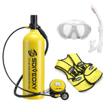 2L Scuba Diving Equipment/gear C Set Mini Tank Mask/Adapter Cyder Oxygen Bottle Underwater Snorkeg