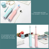 Electric Household Dental Calculus Remover Rechargeable Tooth Cleaner Replaceable Head Set Travel Portable