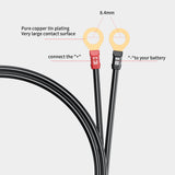 60cm Extension Cable Adapter SAE to O Ring Terminal Harness Quick Disconnect 10A Fuse for Tractor Motorcycle Trucks Cars RV