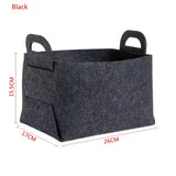 Folded Felt Storage Basket Tea Table Sundries Storage Basket Cloth Felt Storage Box Bedroom Socks Organise Holder