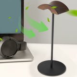 Stand, Headset Made of Wood & Aluminium, Natural Walnut Gaming Headphone Holder with Heavy Base