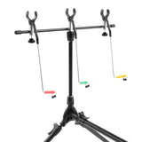 Lixada Adjustable Retractable Carp Rod Holder Fishing Pole Pod Stand with 3 Bite Alarms and Swingers Indicator