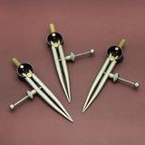 Compact Round Leg Spacing Gauge Stainless Steel Adjustable Edge Divider Compass Diy Handmade Leather Tools