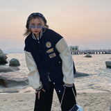 Women's All-match Retro Thickened Fleece Baseball Uniform