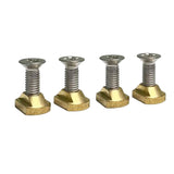 4Pcs M8 Mounting Brass T-Nuts for All Hydrofoil Tracks Outdoors Surfing Accessories Gold