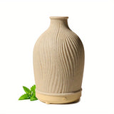 1pc Resin Ultrasonic Air Purification Humidifier - Stylish Vase Design for Home Use