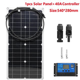 300W/600W Flexible Solar Panel Kit - With Controller Power Bank for Home, Mobile Phone, Car, RV, Camping & Outdoor