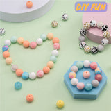 15 Mm Silicone Keychain Bracelet Round Beads, For Jewelry Necklace Home Decor DIY Craft Supplies
