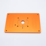 Trimming Machine Flip Plate Aluminum Router Table Insert Plate with Bushing and Cover for Electric Wood Milling Guide Table