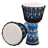 8 Inch Portable African Djembe Hand Drum with Colorful Art Patterns Percussion Musical Instrument