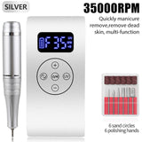35000RPM Nail Drill Machine Cordless Electric Pedicure Manicure Nail Polishing Pen With UV Nail Dryer Lamp For Acrylic Gel Nails