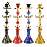 CRUSHER Glass Set with Textured Water Bottle Chicha Bowl Single Hose Hookaah Hoka Complete Narguilhe Hookah Accessories