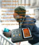 Pocket AM/FM Portable LCD Display Radio Receiver Mini MP3 Player with Earphone Universal Walkman Support TF Card Play