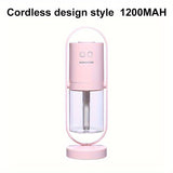 1pc 300ml Mini Ultrasonic Humidifier with 360 Degree Free Rotation and Large Fog Volume