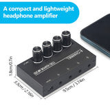 4 Channel Headphone Amplifier Headphone Splitter With 4 3.5MM Headphone Output And 3.5MM Audio Input