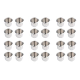 Top-24Pcs Universal Marine Boat 68X55mm Stainless Steel Drop In Drink Cup Holder For Poker Table Couch
