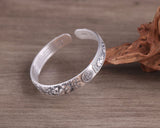 999 Sterling Silver Ethnic Style Lucky Pixiu Gold Coin Retro Solid Bracelet