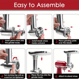 1pc, Food Grinder Attachments For KitchenAid Stand Mixers, Meat Grinder, Sausage Stuffer, Perfect Attachment For KitchenAid Mixers, Silvery(Machine/Mixer Not Included) Kitchen Stuff Clearance Kitchen Accessories Baking Supplies Clearance