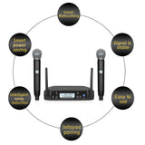 Professional Wireless Microphone For GLXD4 Headset Lavalier Handheld Dual Mic for Church Teaching Singing Sport UHF 640~690Mhz