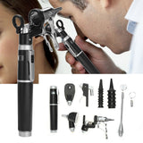 Medical Diagnosis Otoscope Set Ear Care Speculum Magnifying Lens Clinical LED Lamp Oral Nose Laryngoscope Examination Equipment