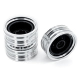 6Pcs Front And Rear Metal Hub Wheel Rim Set For 1/14 Tamiya RC Trailer Tractor Truck Car Upgrade Parts