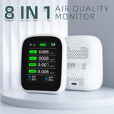 8in1Tu-ya Wifi PM1.0 PM2.5 PM10 CO2 TVOC HCHO Temperature and Humidity Tester Portable Air Quality Meter Carbon Dioxide Detector