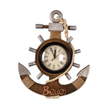 (Style B) Anchor Wall Clock Sea Themed Coastal Vintage for Home Living Room Restaurant Style A