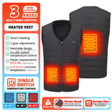 9 Areas Self Heating Jackets Men's Heating Jacket Women's Warm USB Heating Vest Heating Jacket Winter Fishing Camping Ski Warm