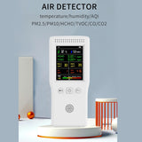 9 In 1 Air Quality Detector LCD Display PM2.5 PM10 HCHO TVOC CO CO2 AQI Temperature Humidity Multifunctional Air Quality Monitor