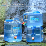 7.5/10/15L Large Capacity Pure Buckets Container With Faucet Portable Driving Tan Emergency Water Storage
