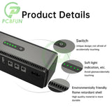 DC 10400mAh 5/9V/12V/15V/24V 1A/2A Output Uninterruptible Power Supply 85‑265V UPS Battery Backup EU Plug