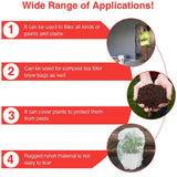 25 Pcs 5 Gallon Elastic Top Strainer Bags White Fine Mesh Paint Filter Bag for Hydroponics Painting Gardening