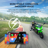 Motorcycle Navigator with Bulit-In Speaker 1000Nit Ips 7 Inch Toucreen Support Wireless Carplay Android Auto Dual Bluetooth