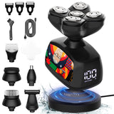 RESUXI Jk-1368 New Graffiti Electric Shaver Magnetic Head Bald Hair Clipper Wireless Charging Men's Razor.