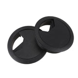 Hot Sale 2 Pcs 50mm Diameter Desk Wire Cord Cable Grommets Hole Cover Black