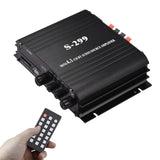 S-299 Mini 4.1 Stereo Power BT Portable Car and Home Dual-use 4*40W Remote Control Audio Amplifier