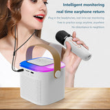 Microphone Karaoke hine Portable Bluetooth 5.3 PA Speaker System with 1-2 Wireless Microphones Home Family Singing New Mic