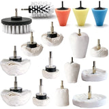 Polishing Pad Buffing Wheel Kit 17Pack, Buffing Wheel Drill For Metal Aluminum Stainless Steel Chrome Wood Plastic Etc